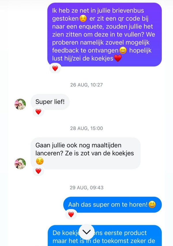 BraveBites klant feedback screenshot